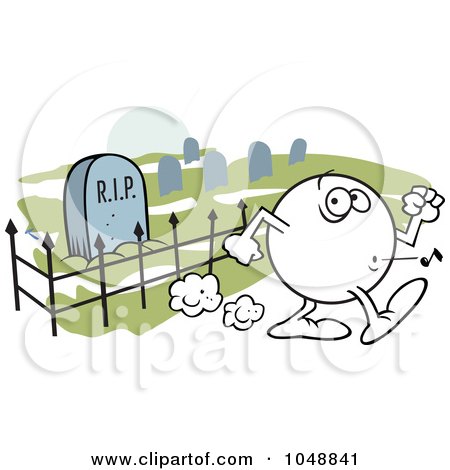 1048841-Royalty-Free-RF-Clip-Art-Illustration-Of-A-Moodie-Character-Whistling-Past-A-Graveyard.jpg